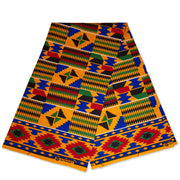 6 Yards - Tissu en imprimé kente africain / KENTE Ghana wax en cire KT-3106 - 100% Coton